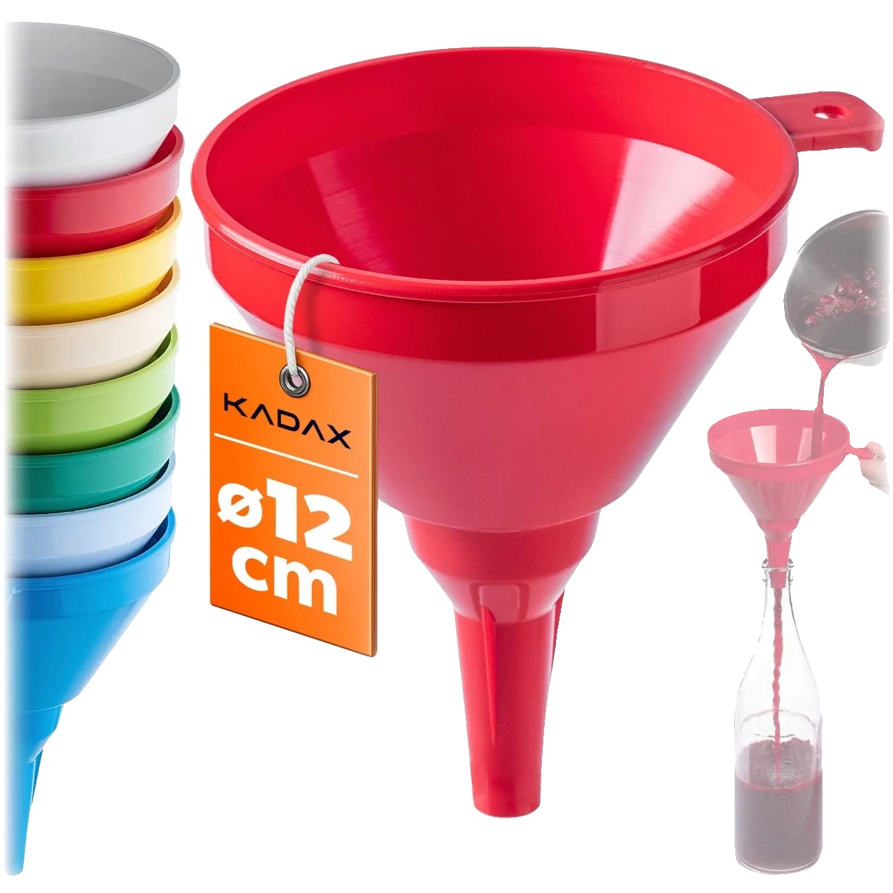 Trichter, Ergonomischer Griff, Langlebiges Plastik, Silber