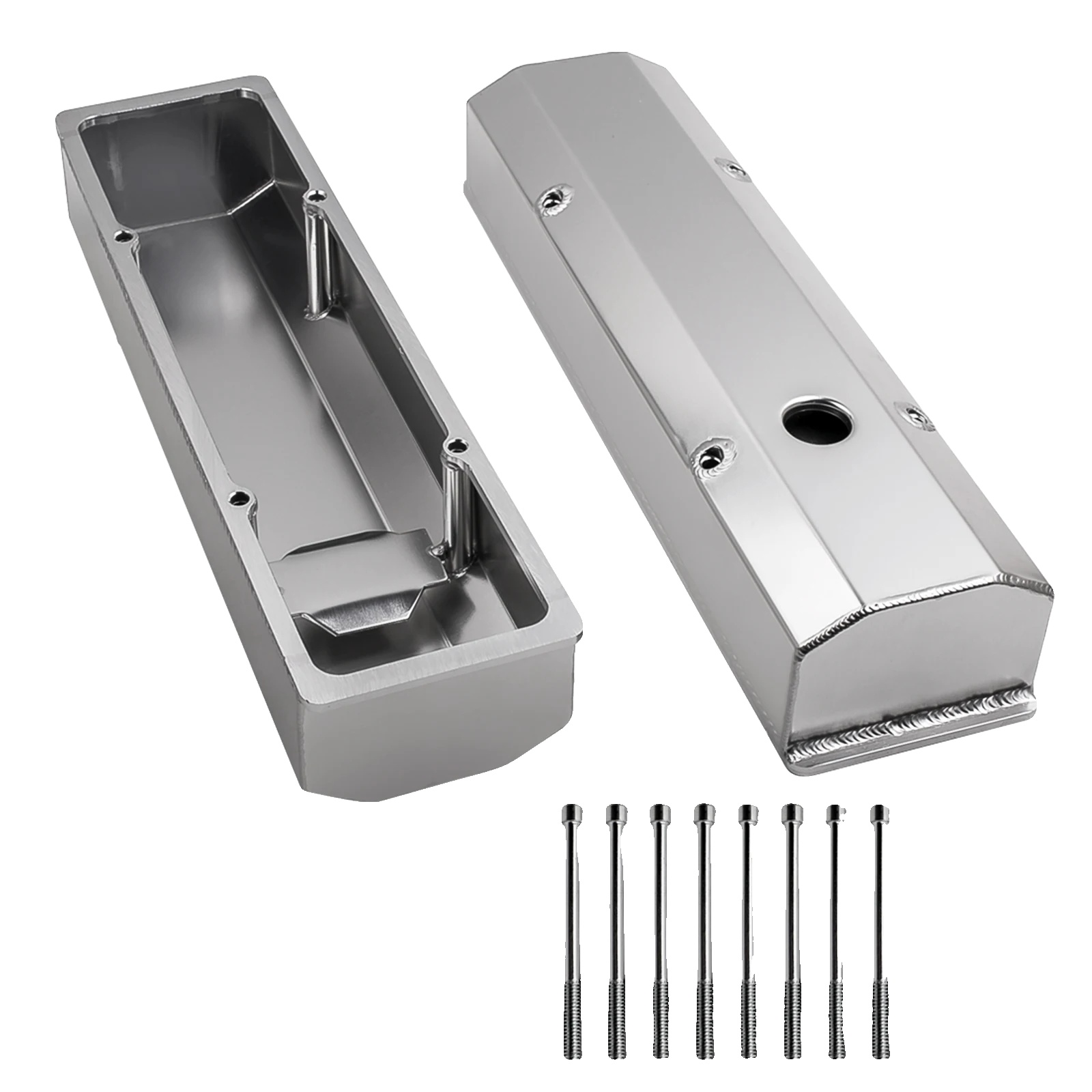 Ventildeckel, Aluminium, 8,6 Cm Höhe, 0,6 Cm Dicke, Für Sbc 283-400, Ersatzteil Aus Dem Aftermarket