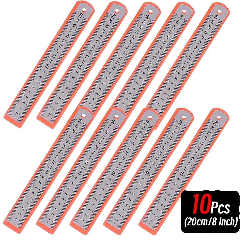Gerade Lineal, Edelstahl, Präzisionsmesswerkzeug, 10stück 20cm