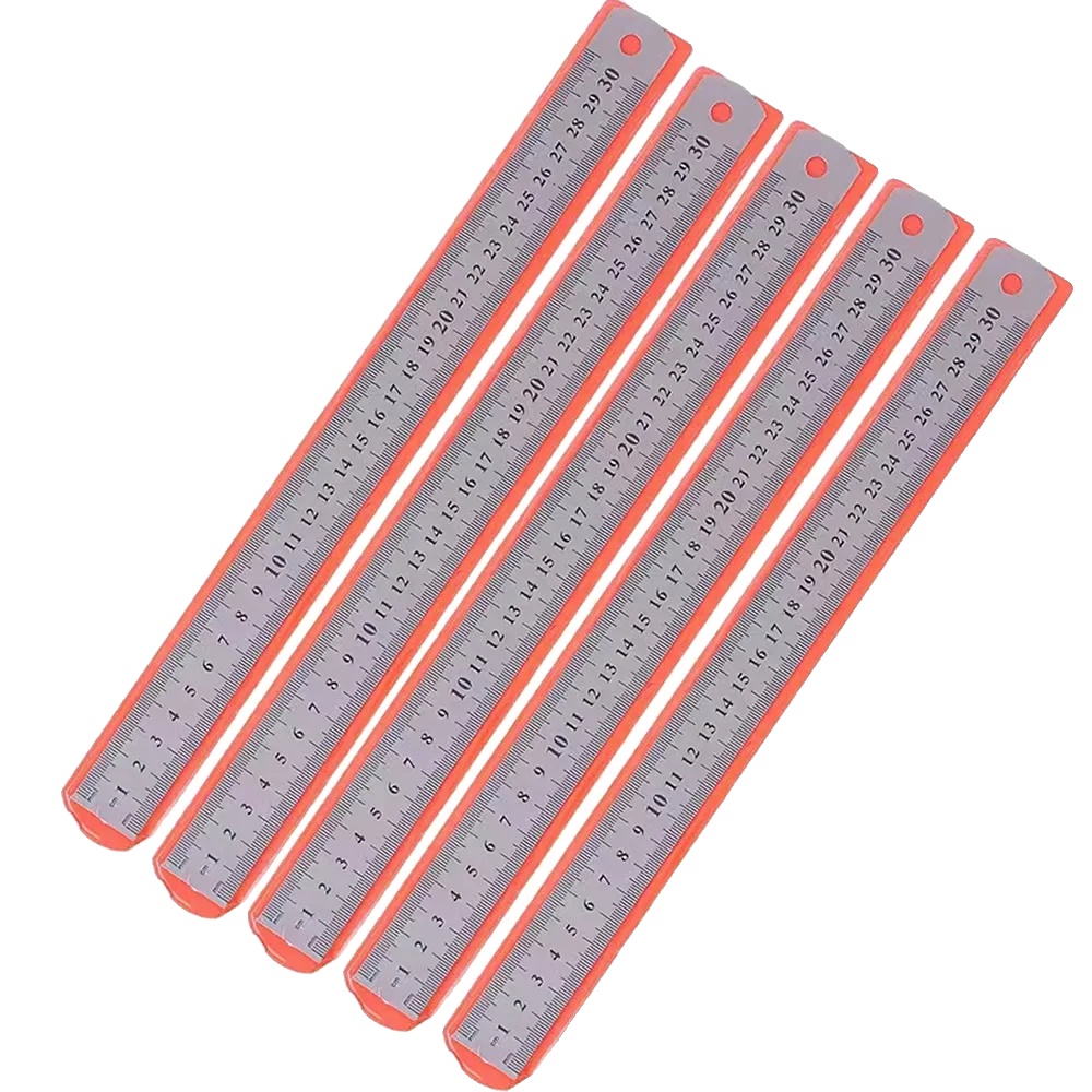 Gerade Lineal, Edelstahl, Präzisionsmesswerkzeug, 5pcs 30cm
