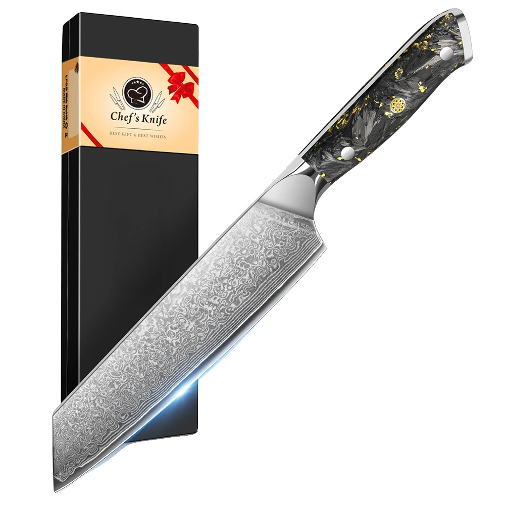 Küchenmesser, Damaststahlklinge, Ergonomisches Design, Gyuto-messer