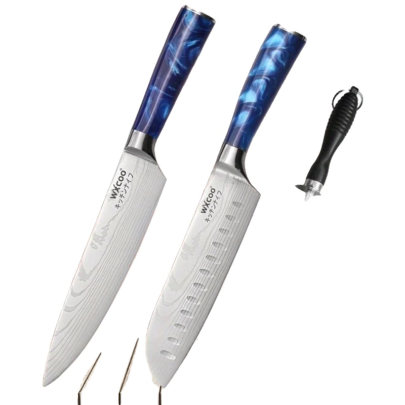 Kochmesser Set, Ergonomischer Griff, Premium Edelstahl, 3pcs