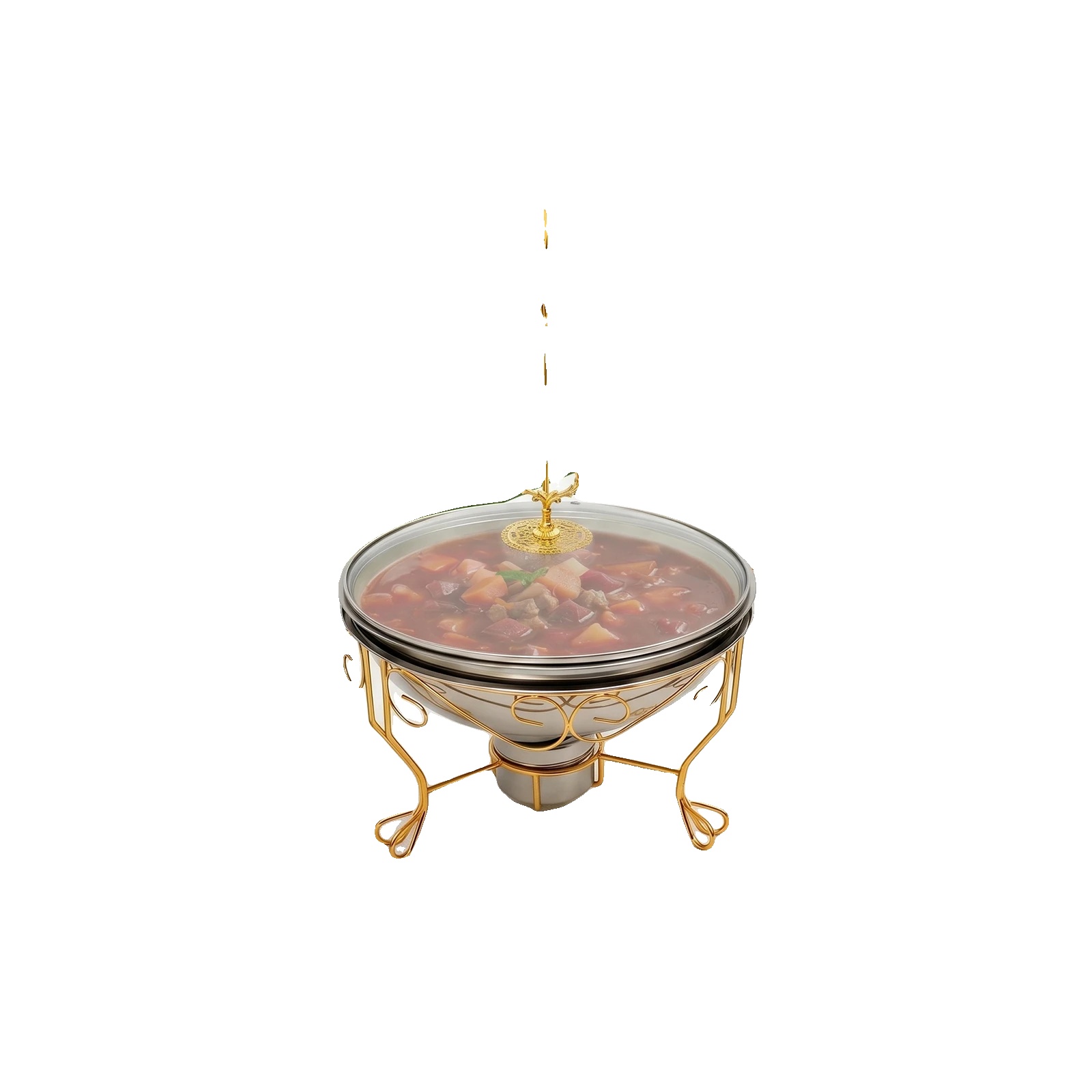 Chafing Dish, Edelstahl, 6 Liter Kapazität, Geeignet Für Große Versammlungen, Hält Die Temperatur Von Lebensmitteln, Benutzerfreundliches Design