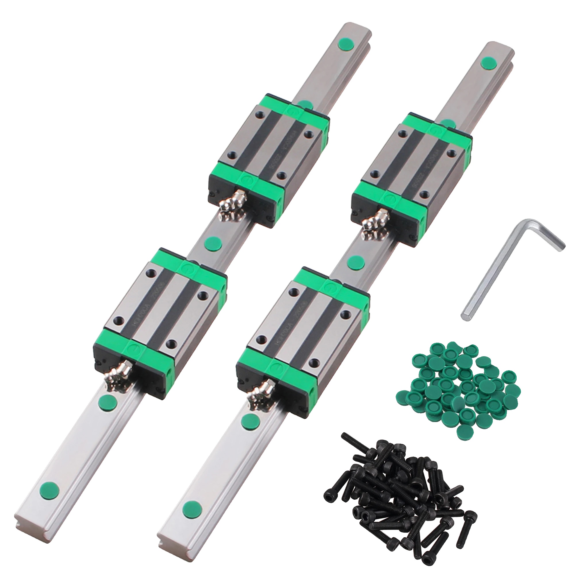 Linearführungs-schienen-set, Beinhaltet 2 Hgr20 Schienen, 4 Hgh20ca Gleitblöcke, Hgh20ca, 1200mm