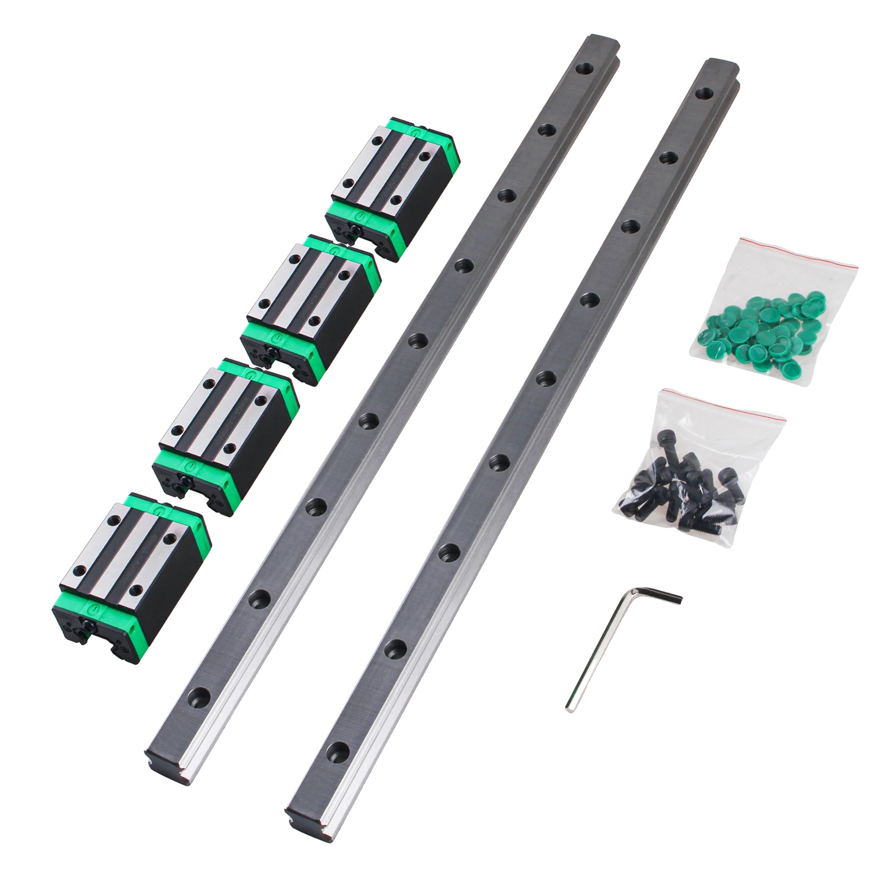Linearführungs-schienen-set, Beinhaltet 2 Hgr20 Schienen, 4 Hgh20ca Gleitblöcke, Hgh20ca, 700mm