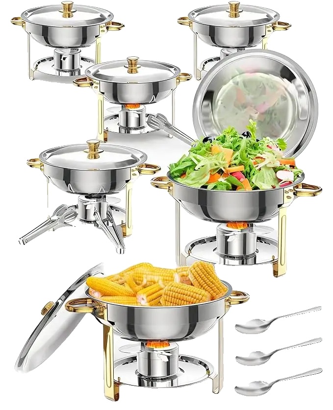 Chafing Dish, 5 Quart Kapazität, Edelstahlkonstruktion, 6stück