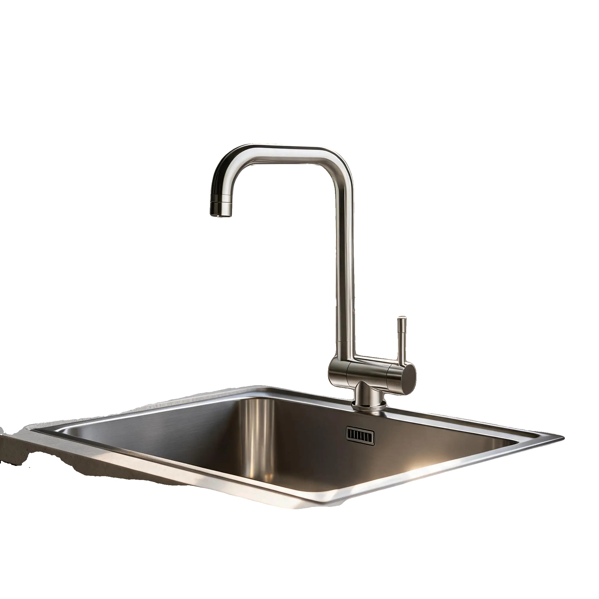 Faltbarer Küchenwasserhahn, Gebürsteter Edelstahl, Platzsparendes Design, Ce-konform, Flexible Verbindung, Kompakte Abmessungen