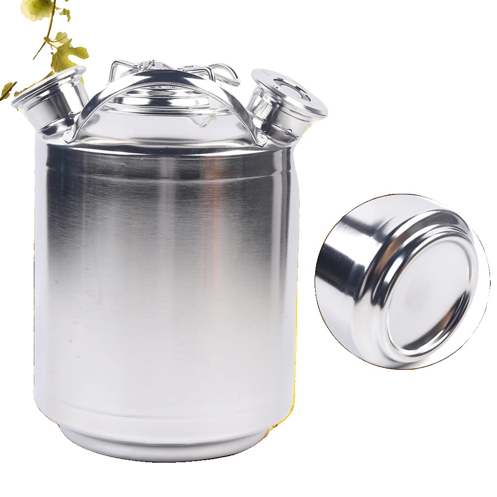 Bierreinigungsdose, 10l Kapazität, Edelstahlkonstruktion, Silber