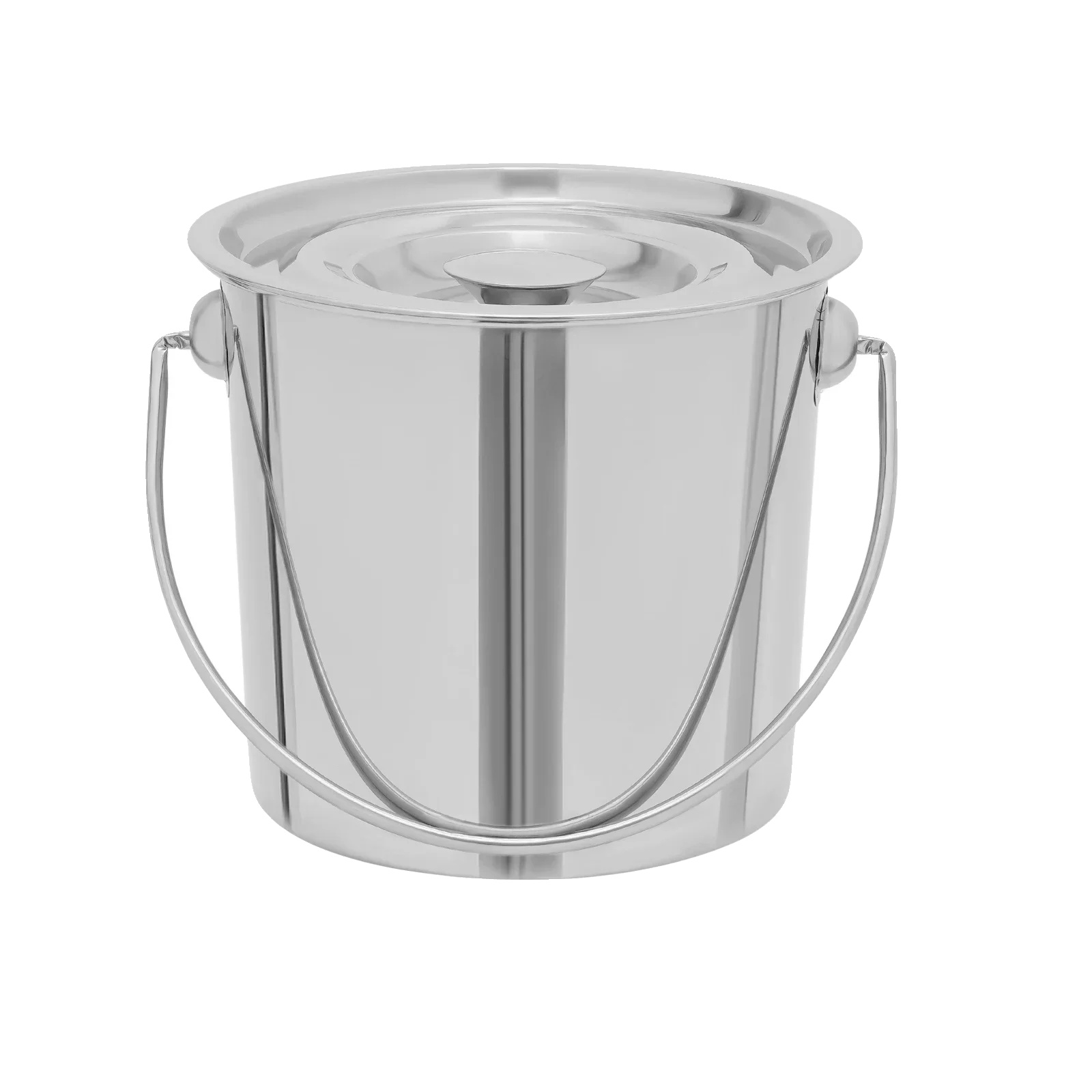 Lebensmittelaufbewahrungsbehälter, Edelstahl, 6 Liter Fassungsvermögen, Silber