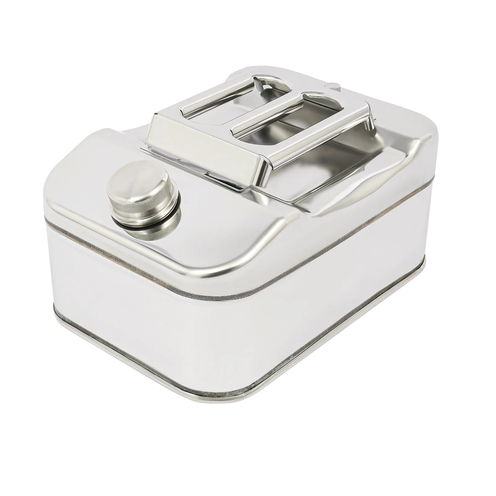Kraftstofftank, Edelstahl, Tragbares Design, Silber