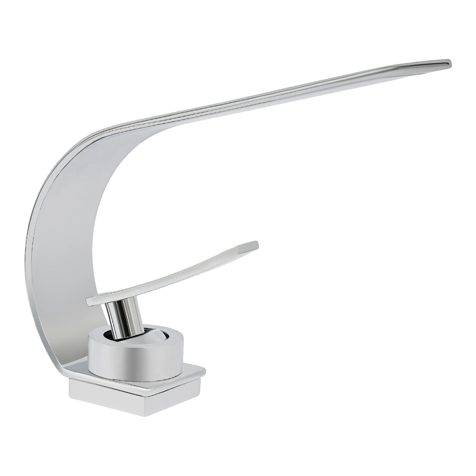 Waschbeckenarmatur, Modernes Design, Einfache Installation, Silber