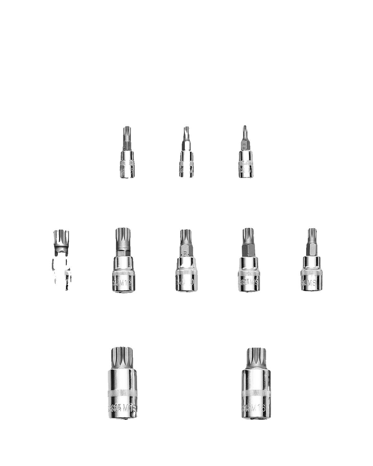 Steckschlüsselsatz, 10 Teile, Langlebiger Crv-stahl, Xzn