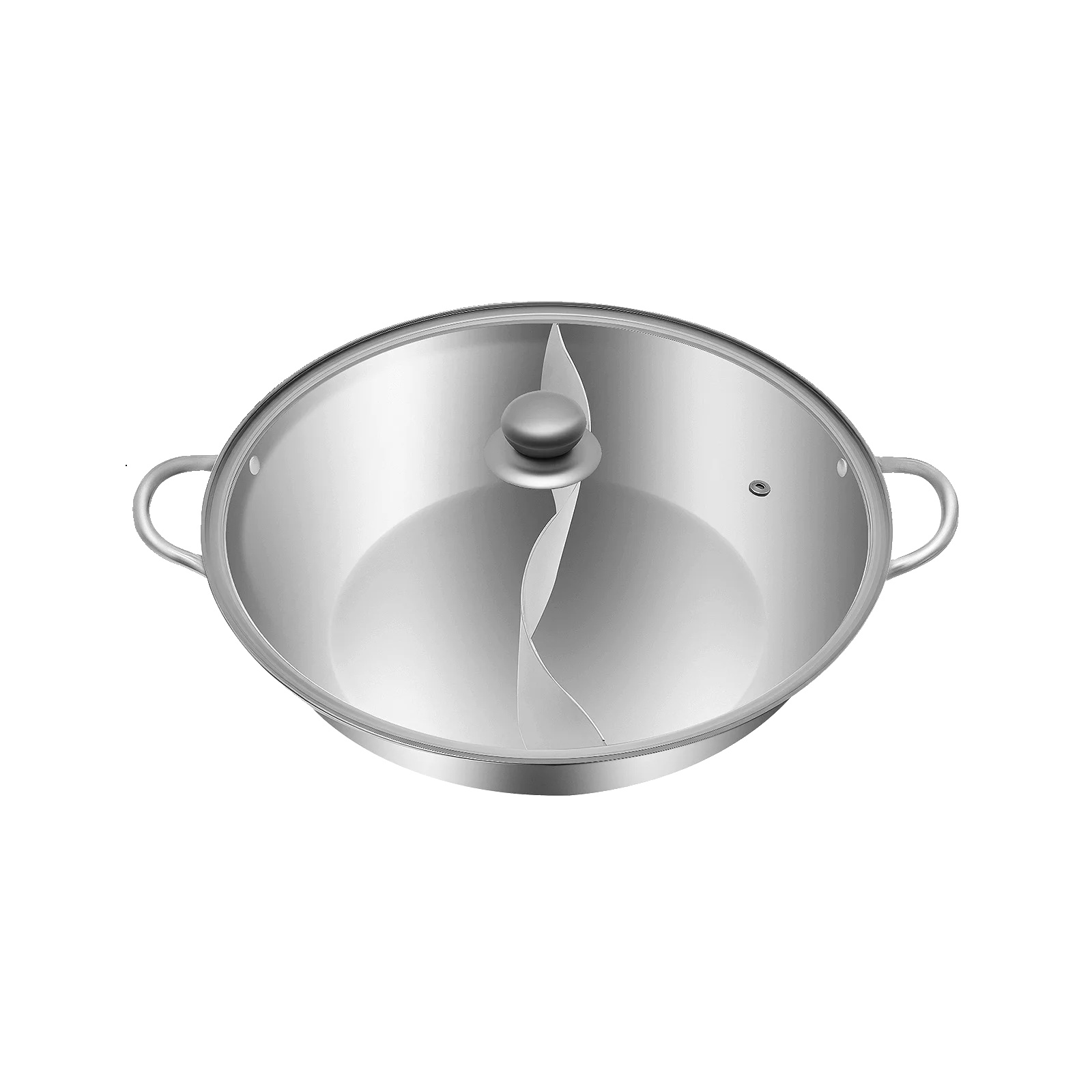 Hot Pot, Edelstahl, Antihaftbeschichtet, Silber