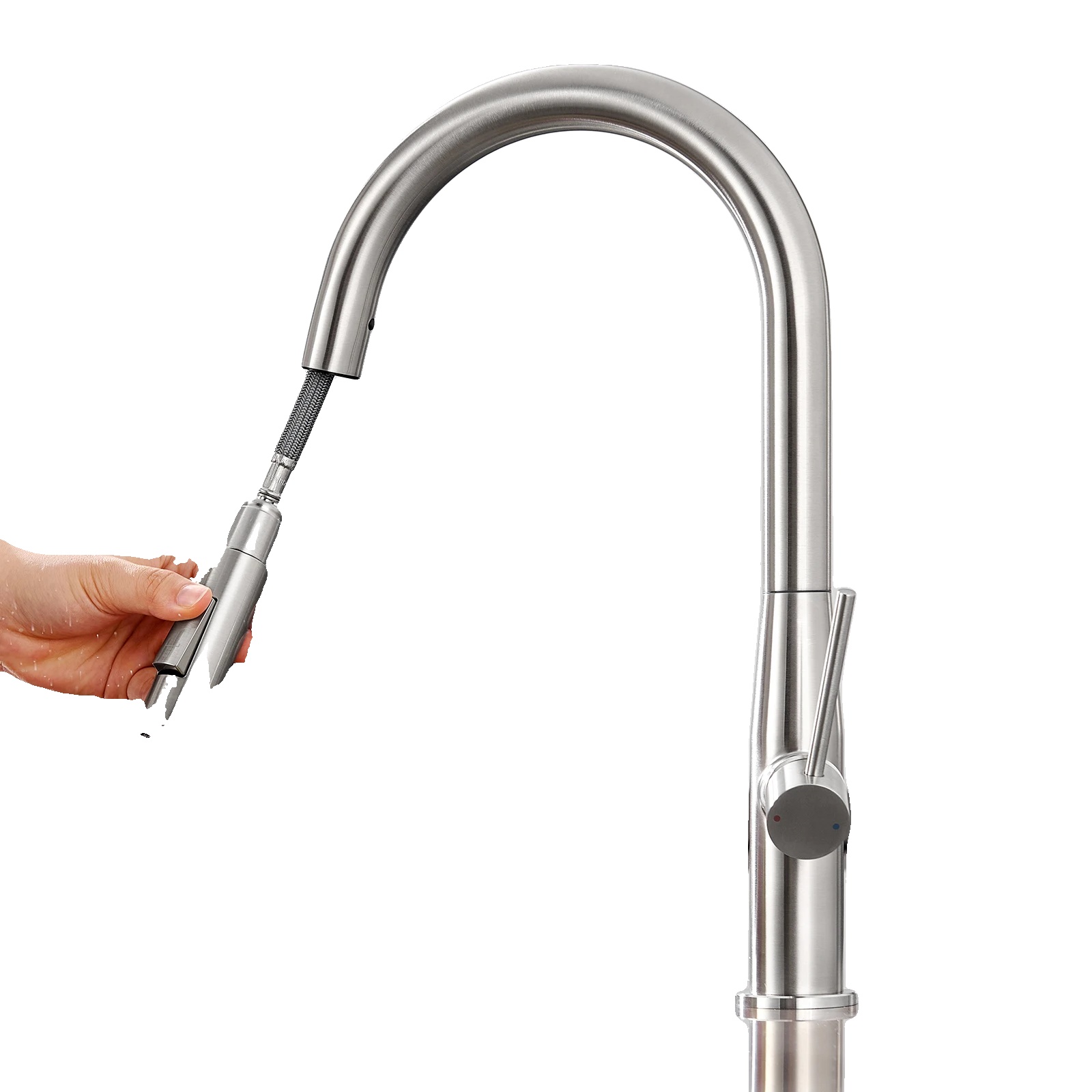 Küchenmischer, 360° Schwenkbarer Auslauf, Wassersparende Funktionen, Chrom, G3/8