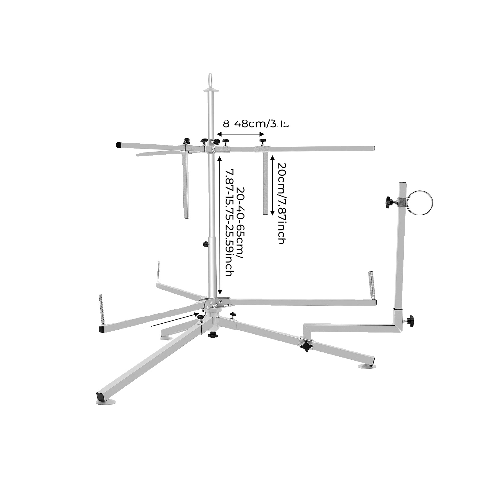 Rohrabwickler, 200 Kg Tragfähigkeit, Verstellbares Dreibein-design, Silber