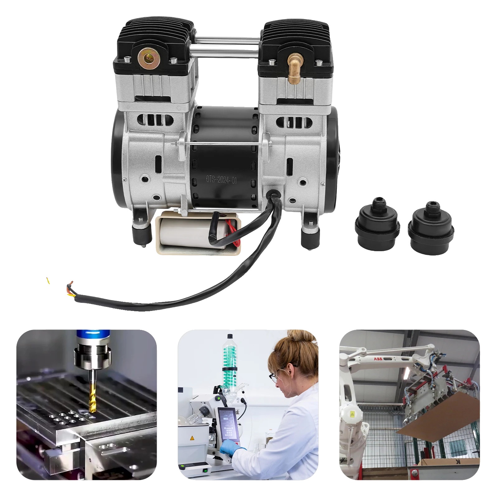 Luftkompressor Pumpenkopf, 1500w, 1380 U/min, 140l/36,98 Gal/min, 0,7 Mpa, 80°c Überhitzungsschutz