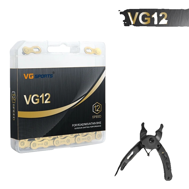 12-gang Fahrradkette, Langlebige Legierungsbauweise, Verbesserte Schaltleistung, 1 Stück 12s Ti Gold Set