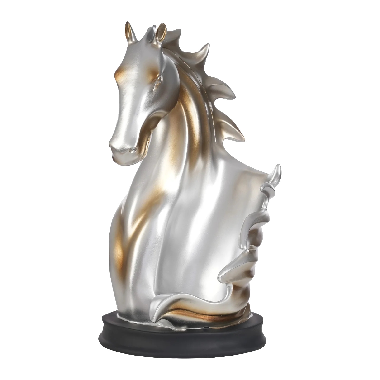 Weinflaschenhalter, Einzigartiges Pferdestatue-design, Langlebige Harzkonstruktion, Silber