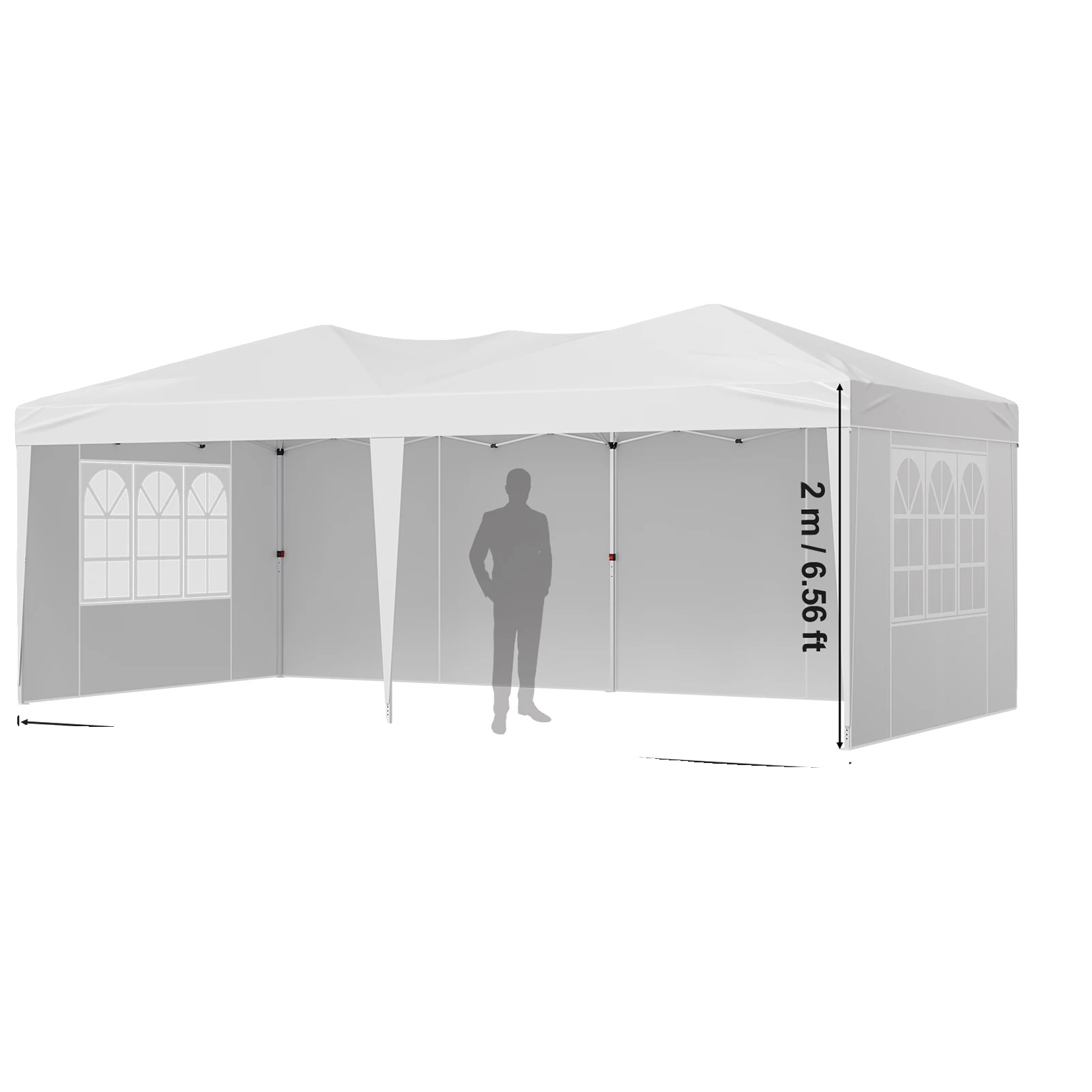 Dach, Strapazierfähiger Stoff, Sofortige Einrichtung, 10x20ft