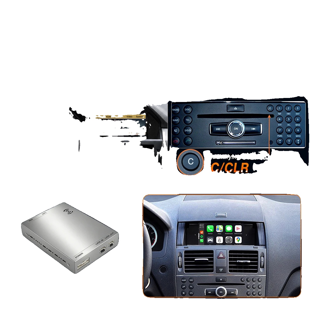 Drahtlose Decoder-box, Carplay-unterstützung, Android Auto-kompatibilität, Geeignet Für Alle Modelle Ntg4.0