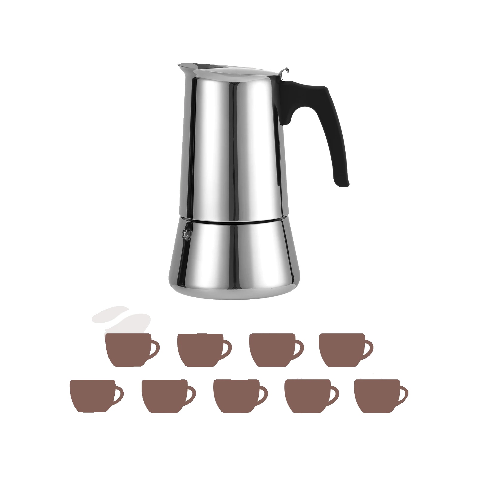 Kaffeekanne, 450ml Fassungsvermögen, Geeignet Für Alle Herdarten, 450ml