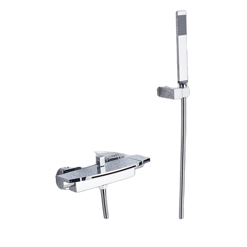 Badezimmer Duscharmatur, Duale Handhabung, Zeitgenössisches Design, Chrom