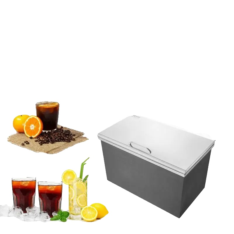 Eisbehälter, Edelstahl, Isoliertes Design, Silber