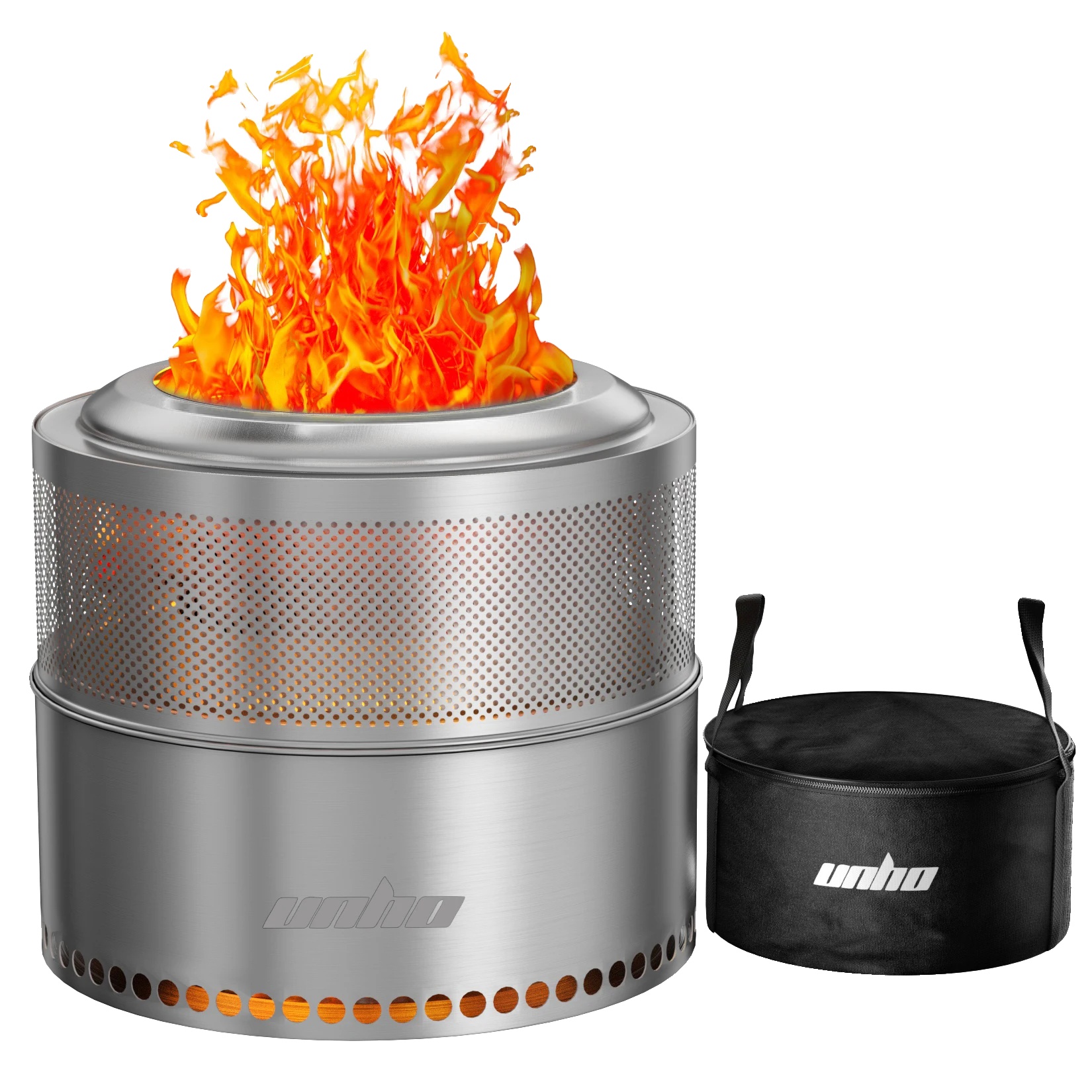 Feuerstelle, Tragbares Design, Edelstahlkonstruktion, 50x41.5cm