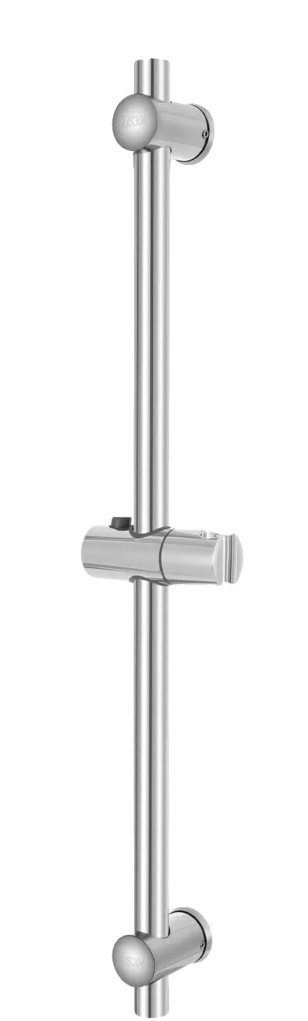 Duschstange, Verstellbare Gleitschiene, 360° Schwenkbarer Halter, Silber