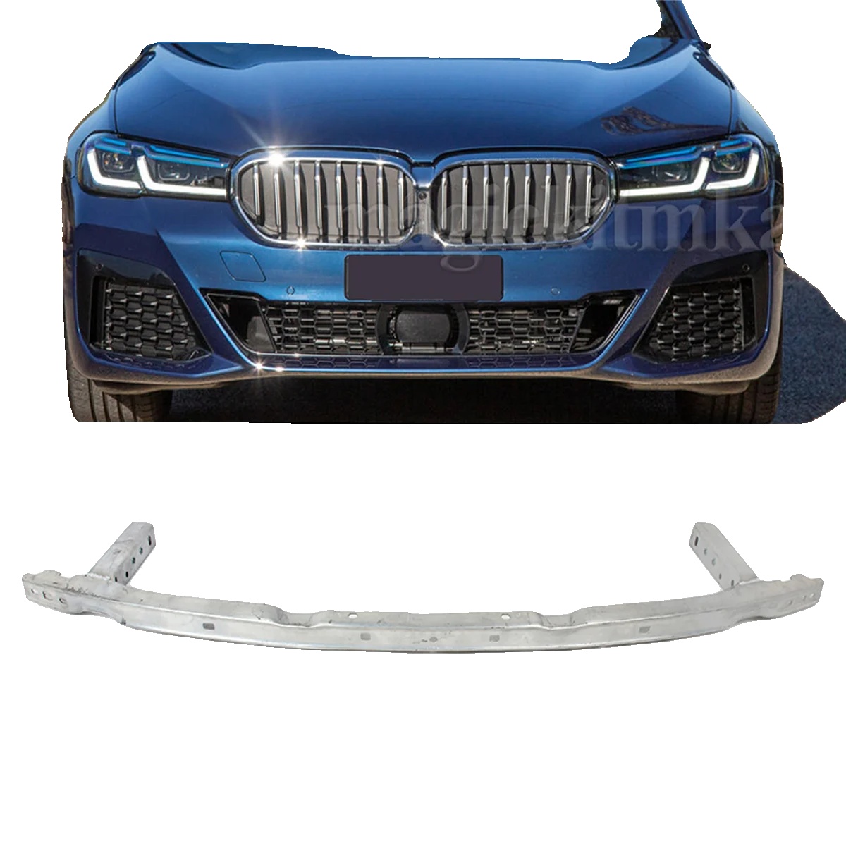 Frontstoßstangenverstärkungsstange, Hochwertiges Metall, 5,5 X 3,0 X 1,5 Zoll, Kompatibilität Für 2017-2020 5er G30 Limousine, G31 Touring Modelle,