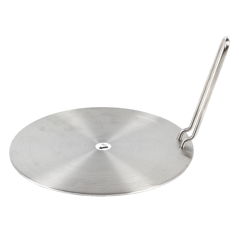 Induktionswärmeverteilungsplatte, 24 Cm Durchmesser, 3 Mm Dicke, 0,76 Kg Gewicht, Kompatibel Mit Verschiedenen Kochgeschirren, Edelstahl- Und