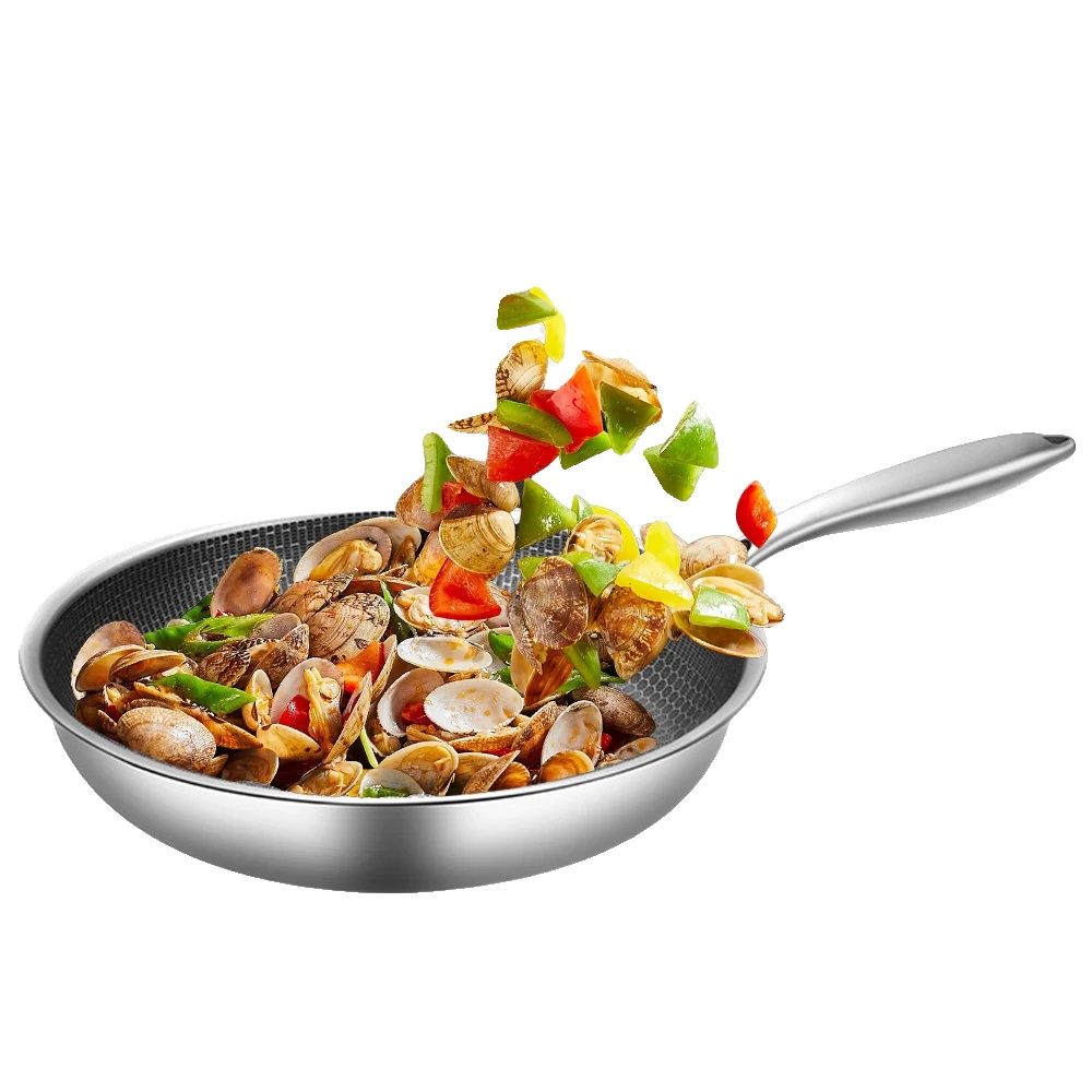 Bratpfanne, Edelstahl, 26 Cm Durchmesser, Induktionsgeeignet, Kratzfest, Extra Tiefe Ausführung