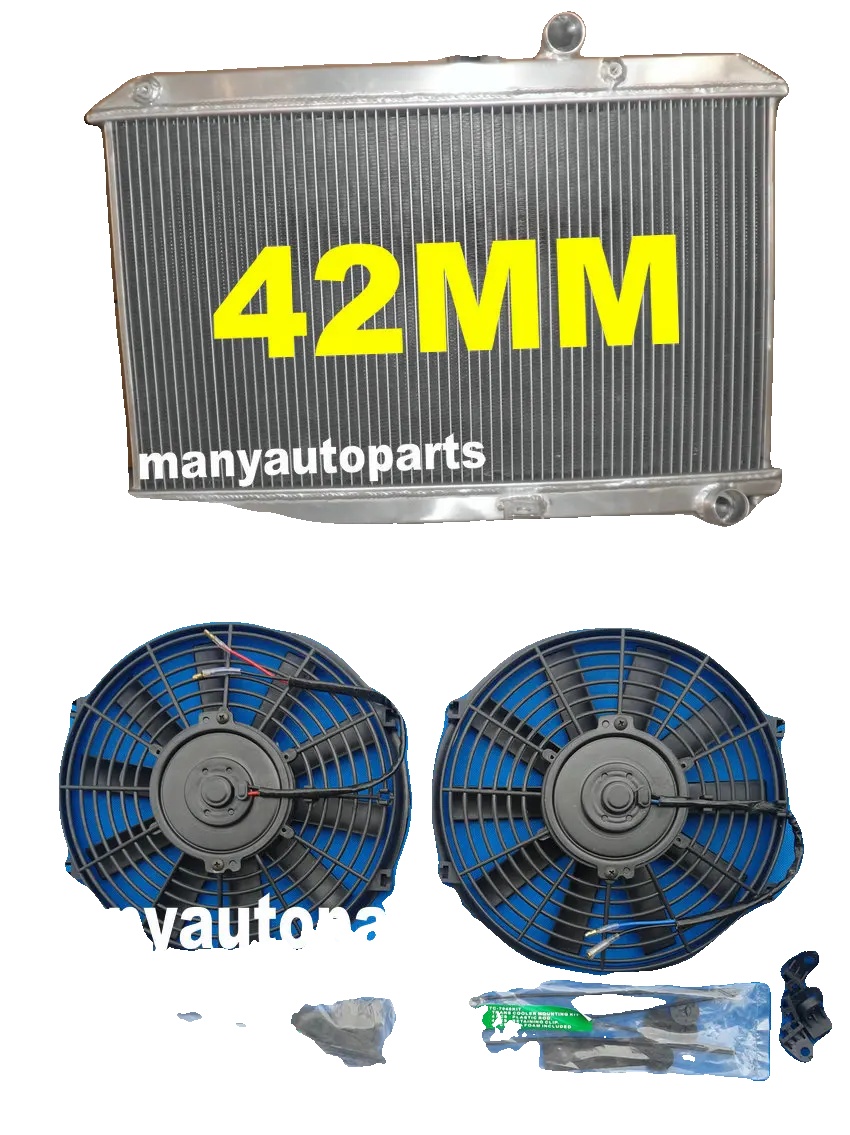 Aluminium-kühler, Rennsporttyp, Einschließlich 2 Kühlventilatoren, Kompatibel Mit Mazda Rx-8, 1,3l Motor, Für Schaltgetriebe (2003-2012)