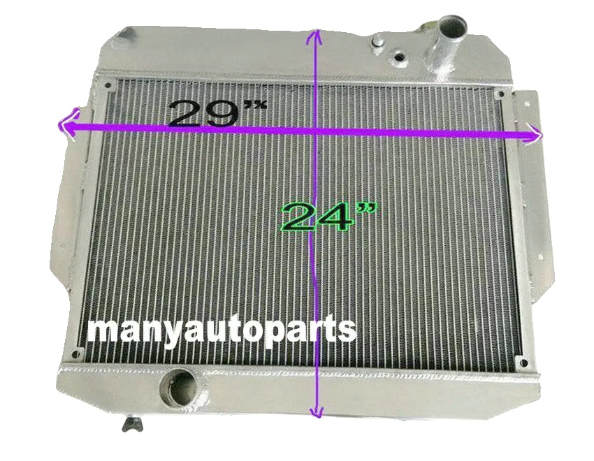 Kühler, Aluminiumkonstruktion, Gewicht 6,5 Kg, Kompatibilität Lincoln V8 4-bbl 1958-1960, Kühlerdicke 62 Mm, Verbesserte Kühlleistung