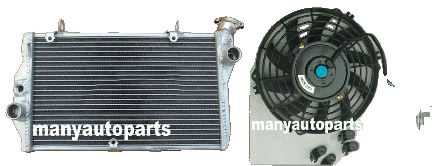 Kühler, 7" Ventilator, Aluminiumkonstruktion, 40% Verbesserte Kühlung, Kompatibel Mit Sportmotorrädern 1997-1998, Gewicht 2,58 Kg
