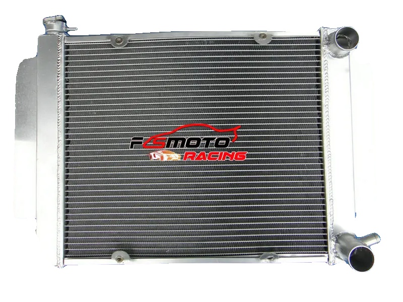 Heizkörper, Aluminium, Kernmaß 450×398×56 Mm, Gesamtmaß H16"×b27-1/8"×t2-5/8", Einlass/auslassmaß Φ1-5/8, Kompatibilität Für Mazda Rx2 Rx3 Rx4 Rx5 Rx7