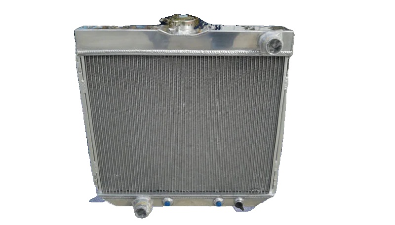 Kühler, Aluminium, 3 Reihen, 16 3/8" Höhe X 19 3/4" Breite, Oberer Anschluss 1 1/2", Unterer Ausgang 1 1/2