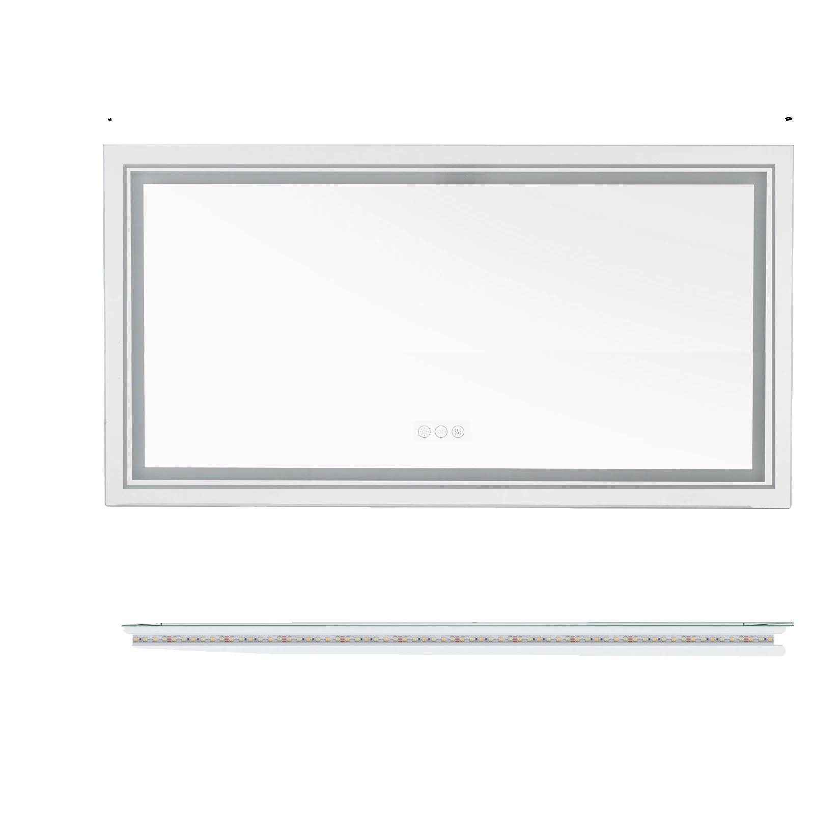 Badezimmerspiegel, Led-hintergrundbeleuchtung, Anti-beschlag-funktion, 1000x600mm