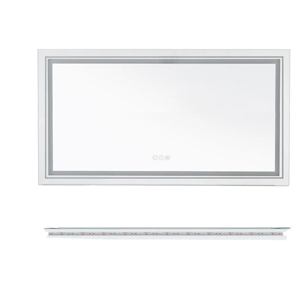 Badezimmerspiegel, Led-hintergrundbeleuchtung, Anti-beschlag-funktion, 1200x800mm