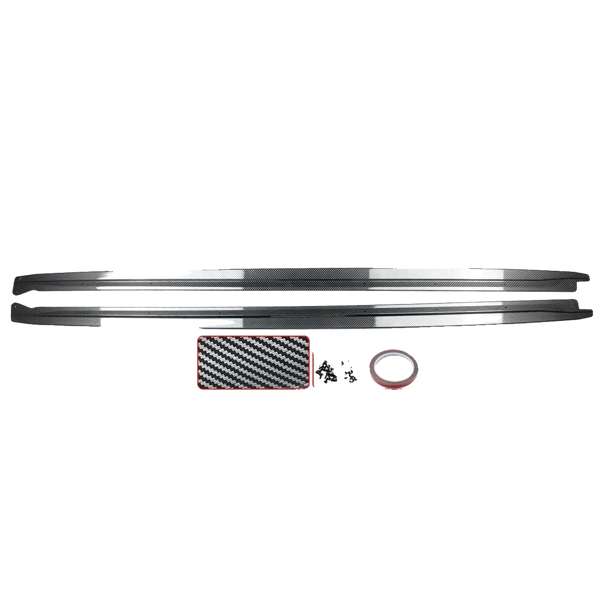 Seitenverkleidungen, Langlebiges Abs-material, Einfache Installation, Carbon-look