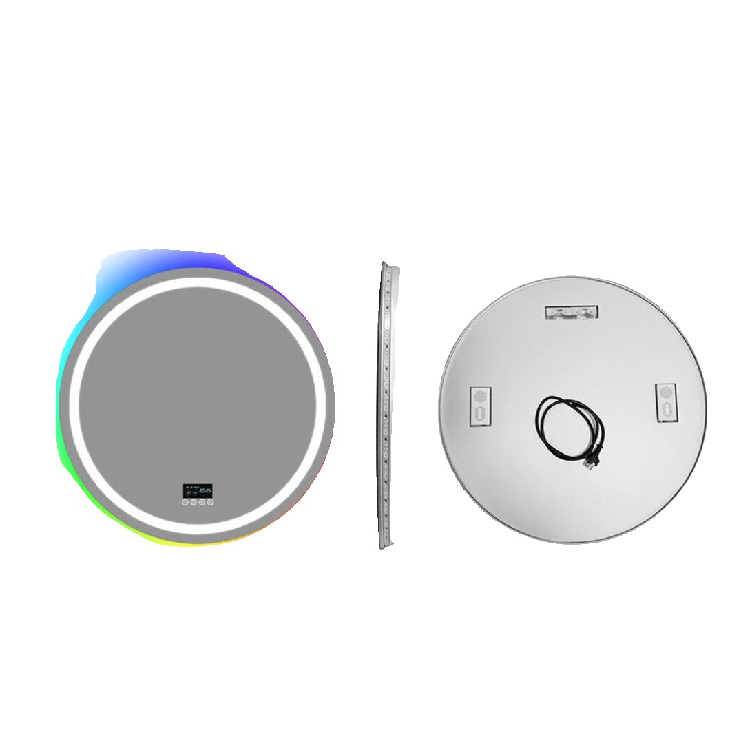 Led Badezimmer Spiegel, Anti-beschlag, Rgb Hintergrundbeleuchtung, 800x800mm