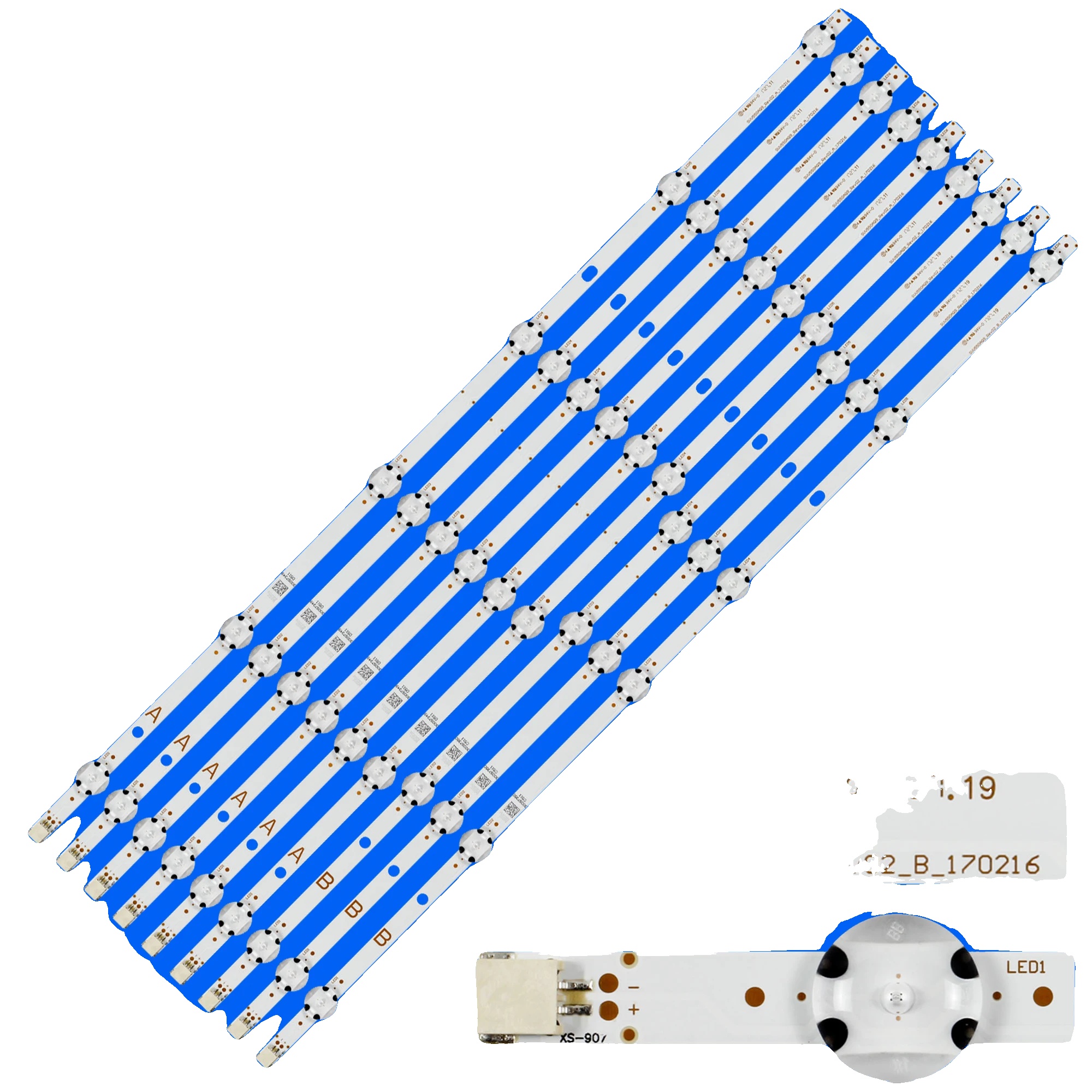 Led-hintergrundbeleuchtungsstreifen, Länge 577 Mm, 6 Led-perlen Pro Streifen, 3v Spannung Pro Led, Kompatibel Mit Mehreren Tv-modellen, Neuwertiger