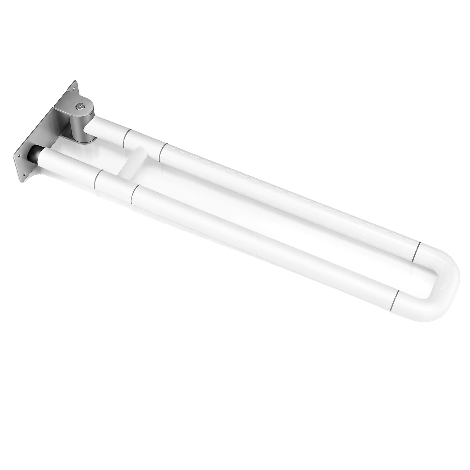 Badezimmerstützgriff, Faltbares Design, Hohe Tragfähigkeit, Weiss