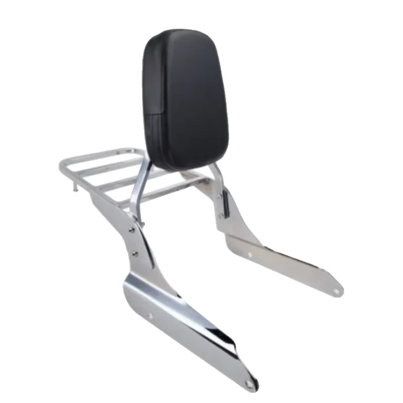 Motorrad Sissy Bar, Gepäckträger, Abnehmbare Seitenplatten, Silber