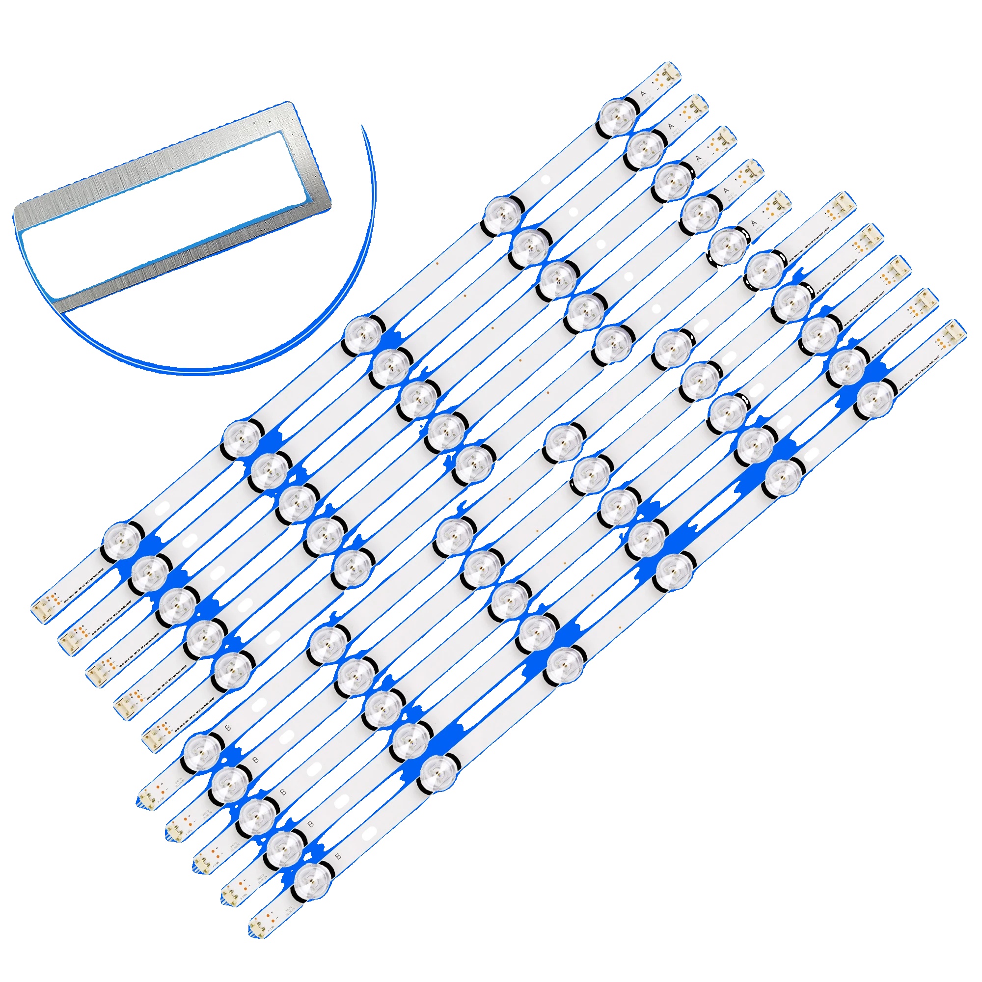 Led-streifenleiste, Abmessungen: 1152mm, Anzahl Der Led-perlen: 11, Spannung: 6v, Kompatibilität: Verschiedene 55-zoll Tv-modelle, Material: Led