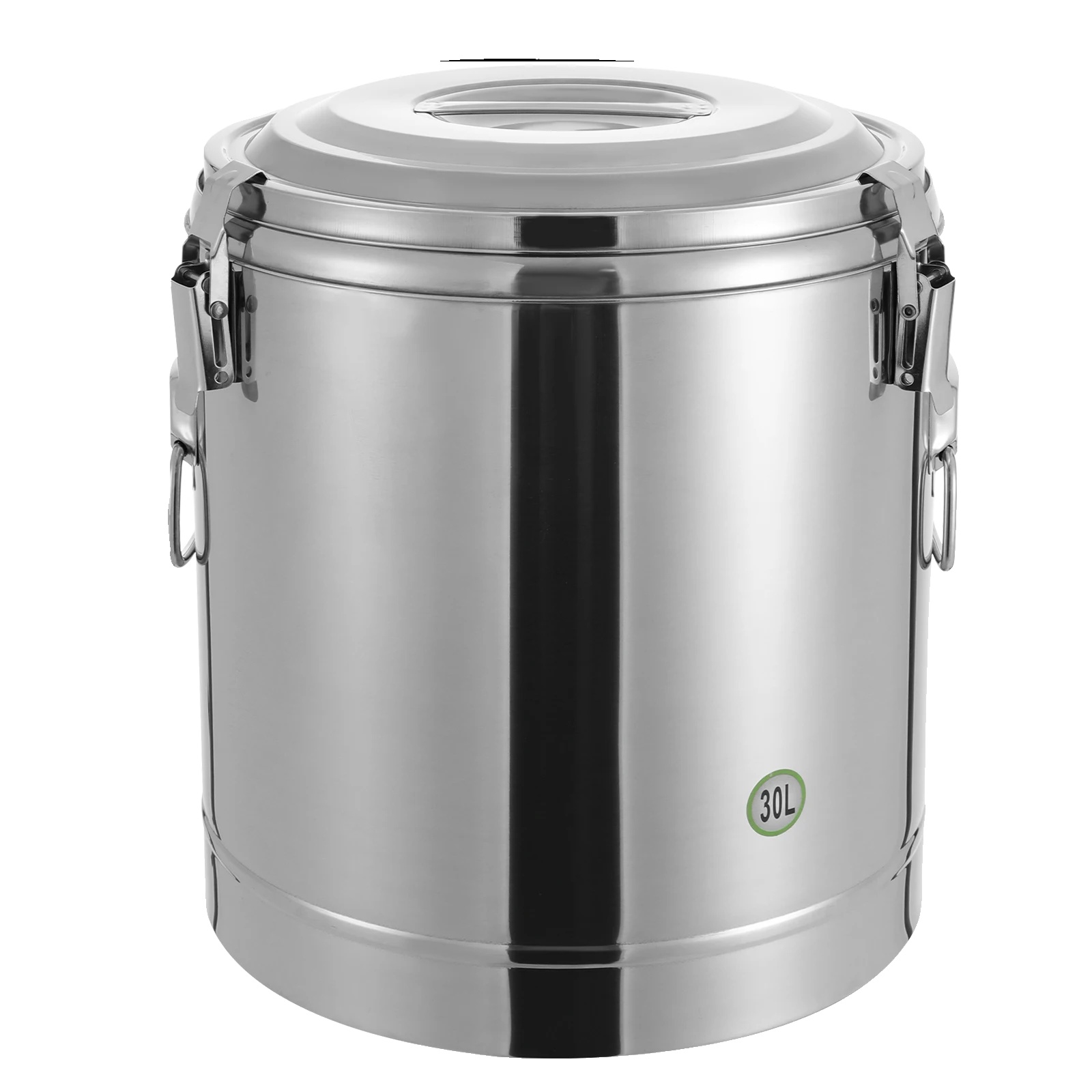 Isolierter Lebensmittelaufbewahrungseimer, Langlebiger Edelstahl, 30l Fassungsvermögen, Silber