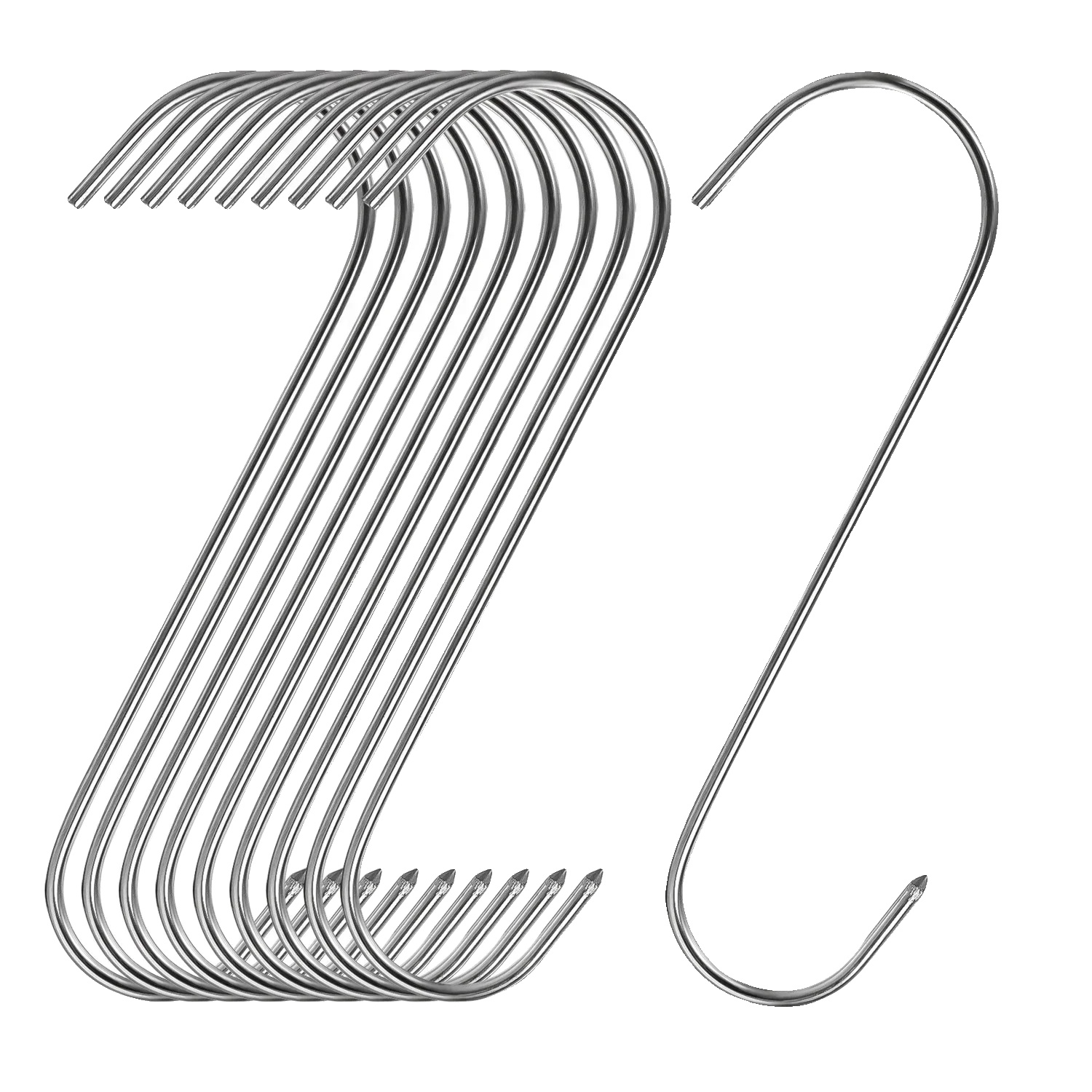 Edelstahl S-haken, Vielseitige Aufhängelösung, Langlebige Konstruktion, 15cm-b, 30pcs