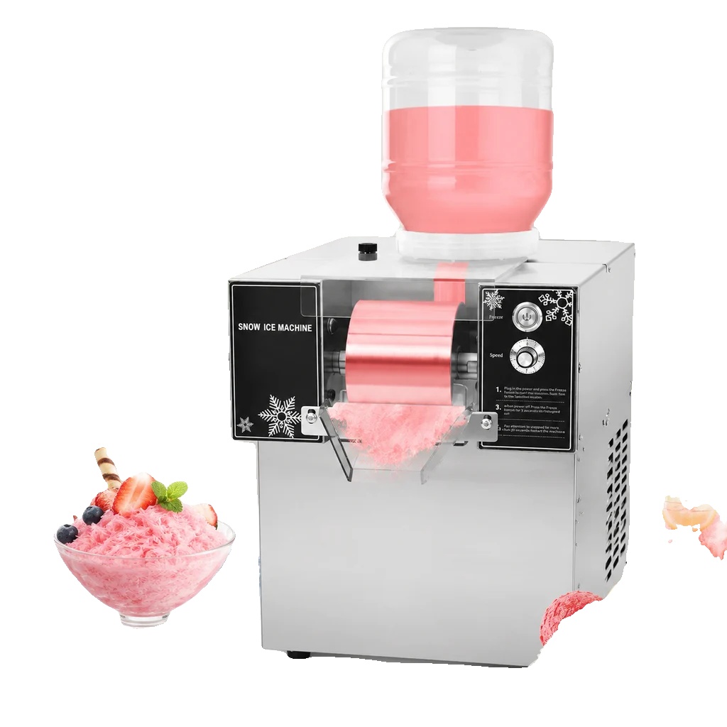 Schneeflocken-eismaschine, 120 Kg Produktion Pro Tag, 750 W Leistung, 220 V Spannung, 8-stufig Einstellbarer Knopf, 304 Edelstahl