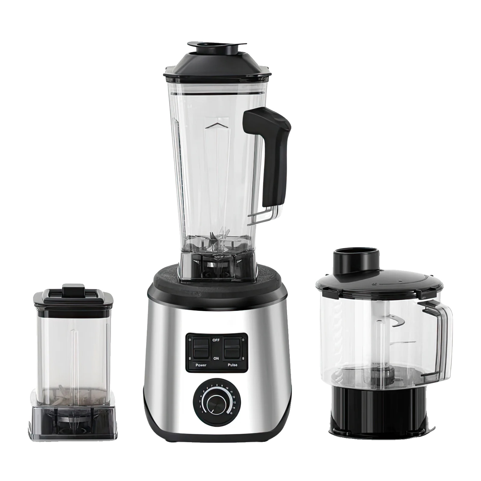 Blender, 3-in-1 Funktionalität, Hohe Kapazität, 2.5l+1.5l+0.5l