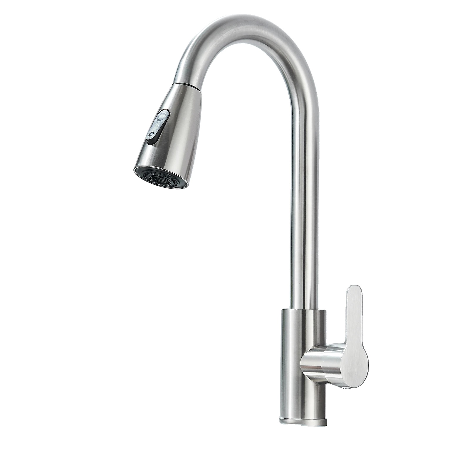 Küchenarmatur, Ausziehbarer Auslauf, 360-grad-drehung, Nickel